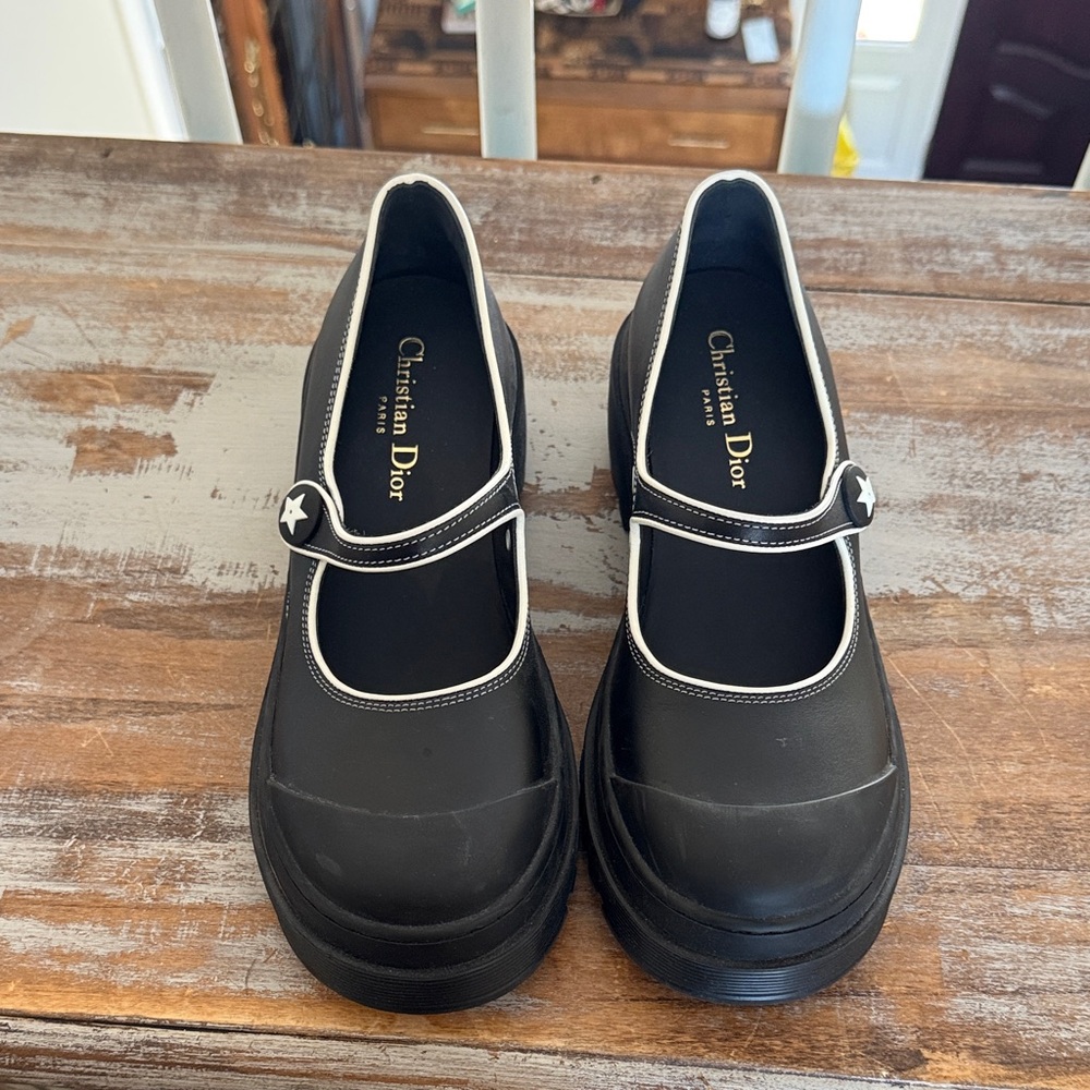 Dior Black and White Mules